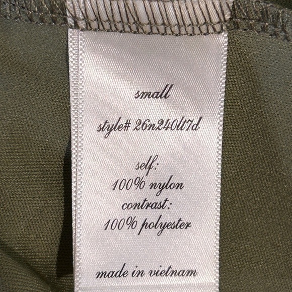 Miami Women’s Dress Boho Crochet Cold Shoulder Olive Green Mini Dress Size-S EUC - Picture 9 of 11